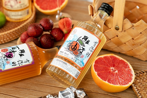 375ml白纹瓶海盐柚子果酒