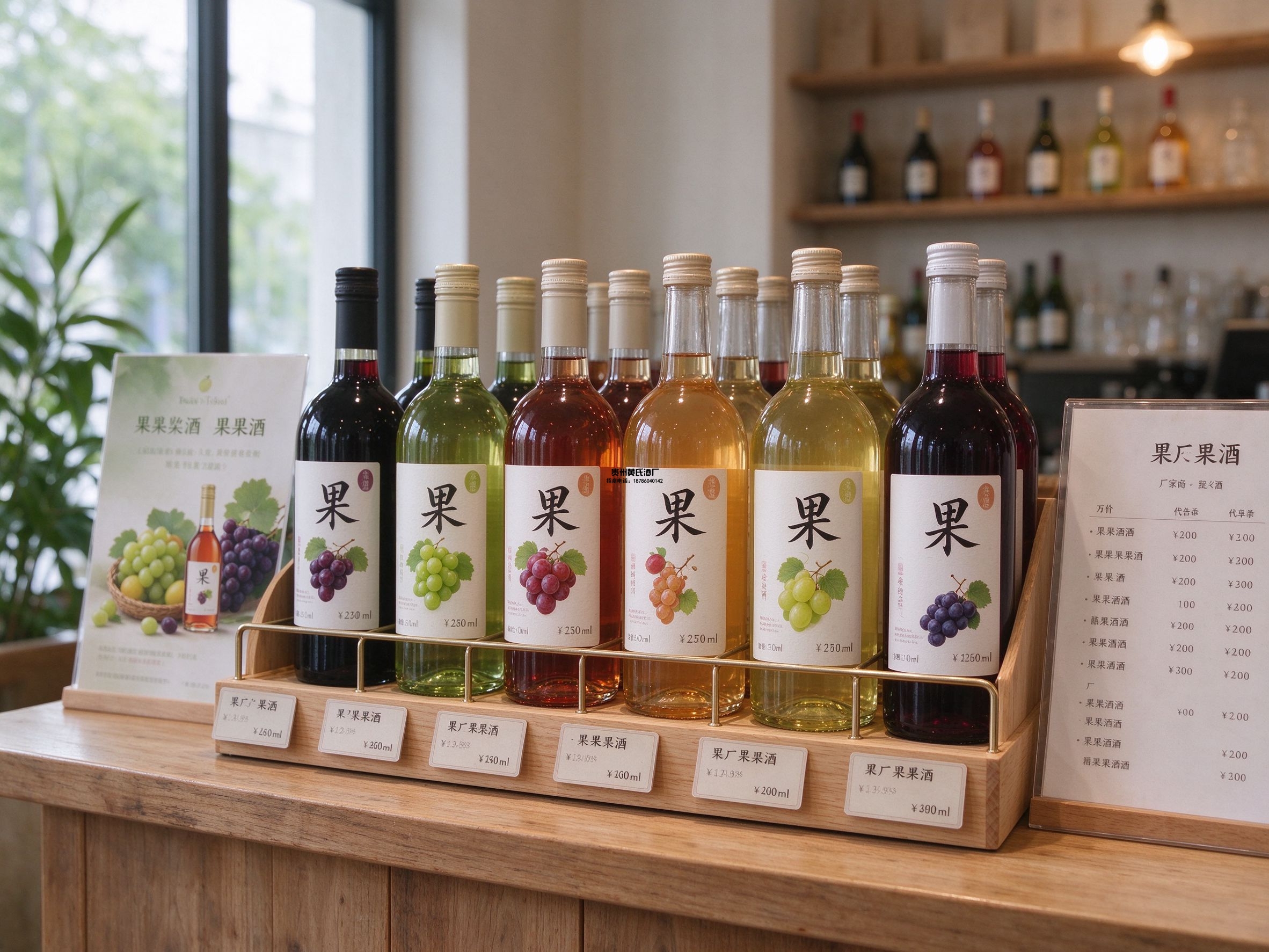 厂家为代理商准备的果酒铺货陈列